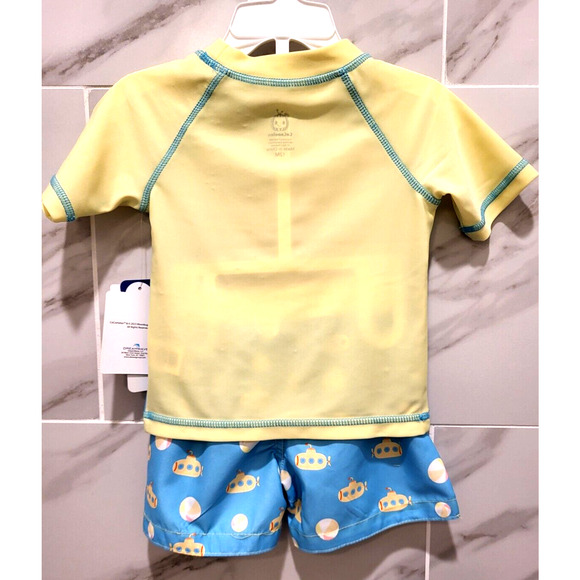 CoComelon 2 Piece Wearable Sunscreen Swimsuit Set Yellow Blue UPF 50+ 12M NWT - Picture 4 of 9